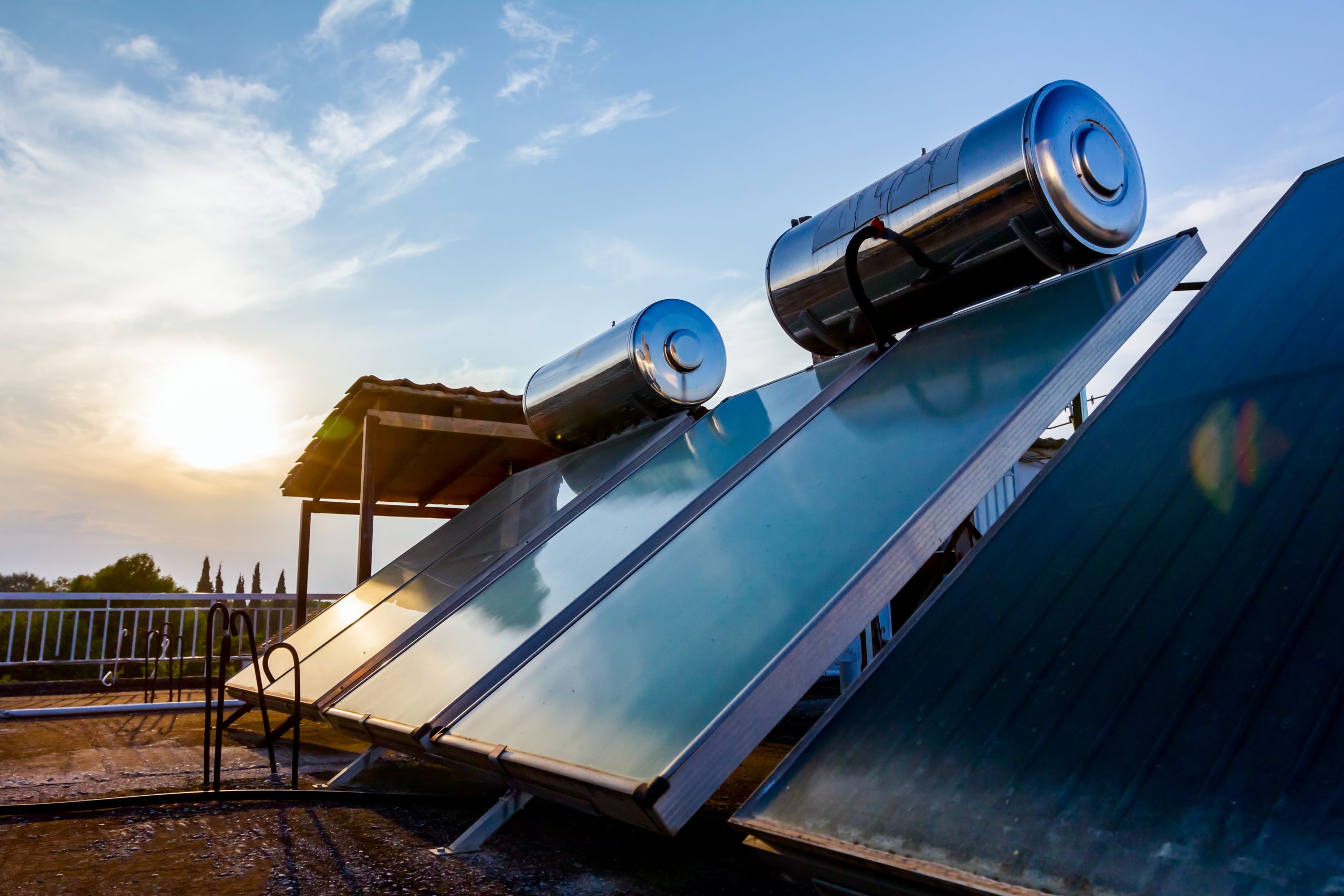 Solar heating units